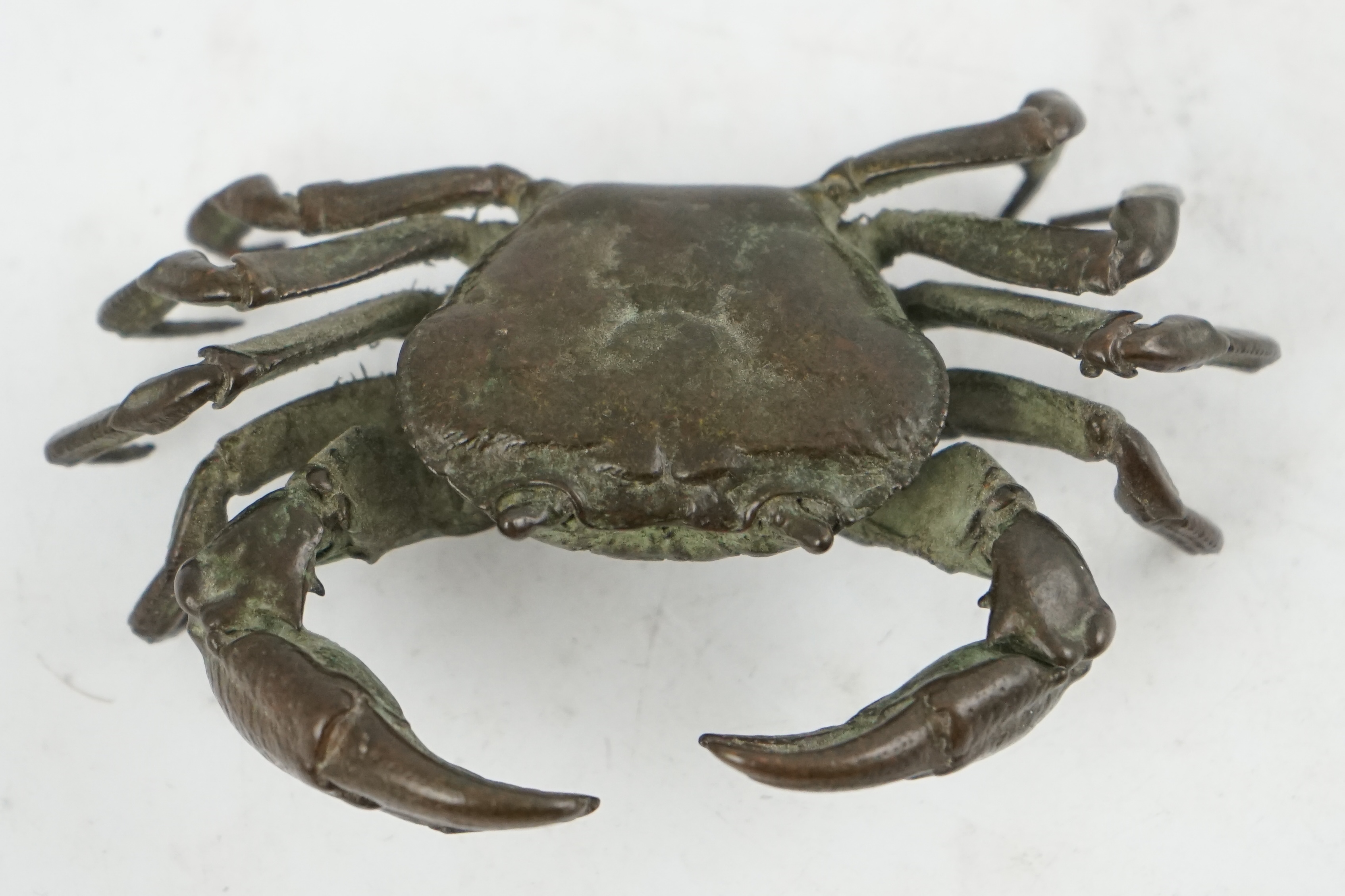 A Japanese bronze model of a crab, early 20th century